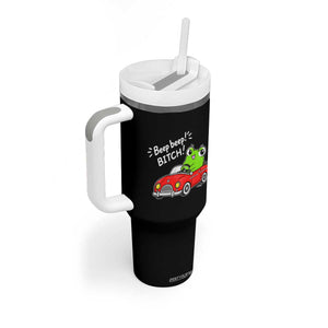 Beep Beep Frog Tumbler With Handle Funny Driving Frog Red Convertible Car Graphic TS10 Print Your Wear