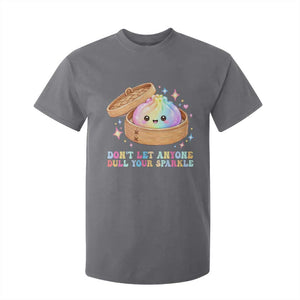 Dont Let Anyone Dull Your Sparkle Cute Rainbow Dumpling Squishy Graphic T Shirt For Kid TS10 Charcoal Print Your Wear