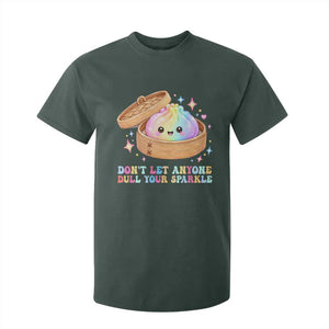 Dont Let Anyone Dull Your Sparkle Cute Rainbow Dumpling Squishy Graphic T Shirt For Kid TS10 Dark Forest Green Print Your Wear