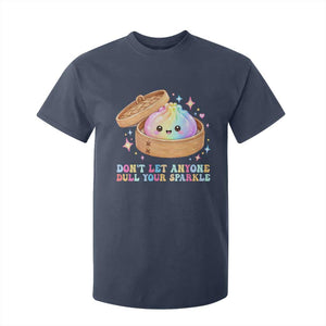 Dont Let Anyone Dull Your Sparkle Cute Rainbow Dumpling Squishy Graphic T Shirt For Kid TS10 Navy Print Your Wear