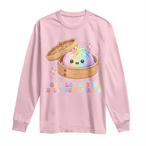 Dont Let Anyone Dull Your Sparkle Cute Rainbow Dumpling Squishy Graphic Long Sleeve Shirt TS10 Light Pink Print Your Wear