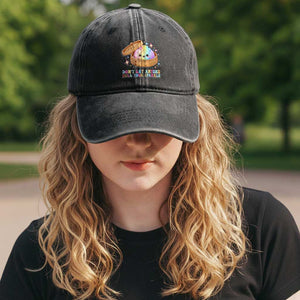 Dont Let Anyone Dull Your Sparkle Cute Rainbow Dumpling Squishy Graphic Washed Cotton Baseball Cap