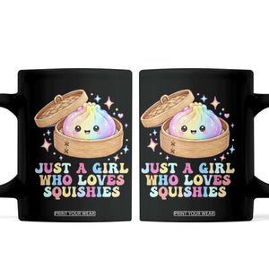 Just A Girl Who Loves Squishies Coffee Mug Cute Rainbow Dumpling Squishy Graphic