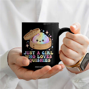 Just A Girl Who Loves Squishies Coffee Mug Cute Rainbow Dumpling Squishy Graphic