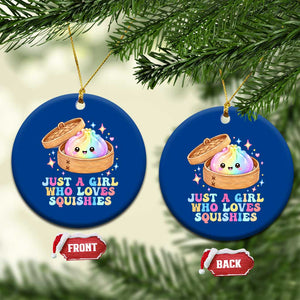 Just A Girl Who Loves Squishies Ceramic Ornament Cute Rainbow Dumpling Squishy Graphic TS10 1pc Blue Print Your Wear