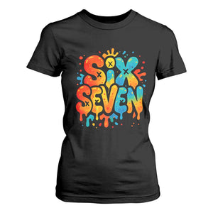 Fun Six Seven Graffiti T Shirt For Women Funny 67 Meme Gen Alpha Slang Streetwear Hip Hop TS10 Black Print Your Wear