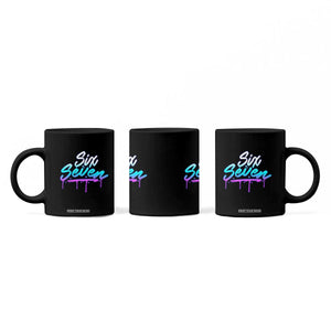 Fun Six Seven Coffee Mug Funny 6 7 Meme Gen Alpha Slang Streetwear Gradient TS10 Print Your Wear