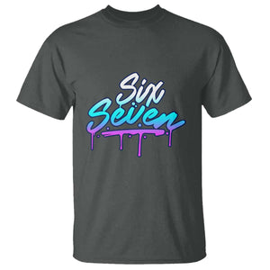 Fun Six Seven T Shirt Funny 6 7 Meme Gen Alpha Slang Streetwear Gradient TS10 Dark Heather Print Your Wear