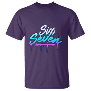 Fun Six Seven T Shirt Funny 6 7 Meme Gen Alpha Slang Streetwear Gradient TS10 Purple Print Your Wear