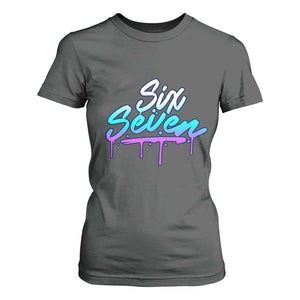 Fun Six Seven T Shirt For Women Funny 6 7 Meme Gen Alpha Slang Streetwear Gradient TS10 Dark Heather Print Your Wear