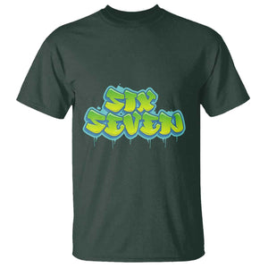 67 Meme T Shirt Six Seven Funny Gen Alpha Slang Saying TS10 Dark Forest Green Print Your Wear