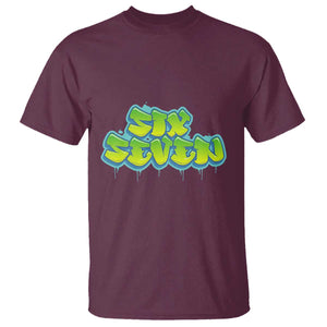 67 Meme T Shirt Six Seven Funny Gen Alpha Slang Saying TS10 Maroon Print Your Wear