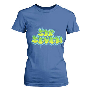 67 Meme T Shirt For Women Six Seven Funny Gen Alpha Slang Saying TS10 Royal Blue Print Your Wear