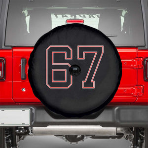 Number 67 Meme Spare Tire Cover Funny Six Seven Varsity Sports Team Jersey TS10 Black Print Your Wear