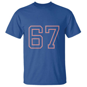 Number 67 Meme T Shirt Funny Six Seven Varsity Sports Team Jersey TS10 Royal Blue Print Your Wear