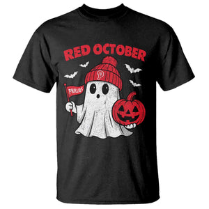 Red October Halloween Ghost T Shirt Philadelphia Spooky Pumpkin Baseball Fan TS10 Black Print Your Wear