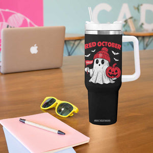 Red October Halloween Ghost Tumbler With Handle Philadelphia Spooky Pumpkin Baseball Fan TS10 Print Your Wear