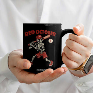 Red October Skeleton Baseball Coffee Mug Philadelphia Halloween Costume Funny TS10 Print Your Wear