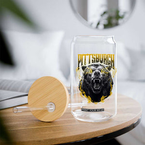 Vintage Pittsburgh Glass Can Retro Sports Fan Wild Bear Mascot Streetwear Bootleg TS10 Print Your Wear
