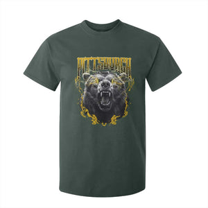 Vintage PFS T Shirt For Kid Retro Sports Fan Wild Mascot Streetwear Bootleg TS10 Dark Forest Green Print Your Wear