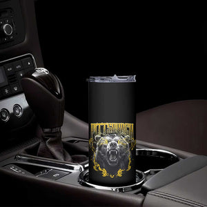 Vintage Pittsburgh Skinny Tumbler Retro Sports Fan Wild Bear Mascot Streetwear Bootleg TS10 Print Your Wear