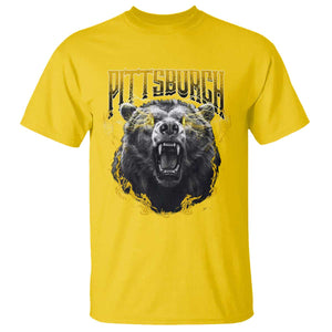 Vintage Pittsburgh T Shirt Retro Sports Fan Wild Bear Mascot Streetwear Bootleg TS10 Daisy Print Your Wear