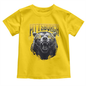 Vintage Pittsburgh Toddler T Shirt Retro Sports Fan Wild Bear Mascot Streetwear Bootleg TS10 Daisy Print Your Wear