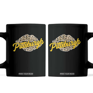 Pittsburgh Leopard Lips Coffee Mug Steel City Pride Woman Girl TS10 Black Print Your Wear