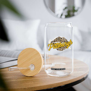Pittsburgh Leopard Lips Glass Can Steel City Pride Woman Girl TS10 Print Your Wear
