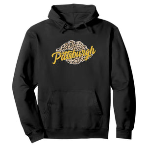 PFS Leopard Lips Hoodie Steel City Pride Woman Girl TS10 Black Print Your Wear