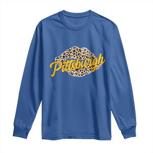 PFS Leopard Lips Long Sleeve Shirt Steel City Pride Woman Girl TS10 Royal Blue Print Your Wear