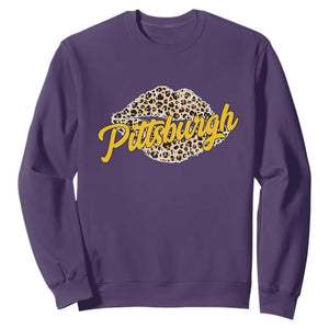 Pittsburgh Leopard Lips Sweatshirt Steel City Pride Woman Girl TS10 Purple Print Your Wear