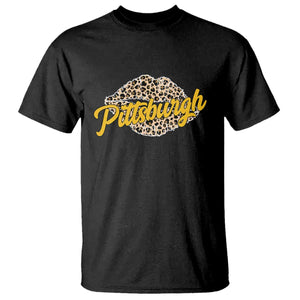 PFS Leopard Lips T Shirt Steel City Pride Woman Girl TS10 Black Print Your Wear