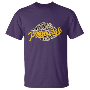 Pittsburgh Leopard Lips T Shirt Steel City Pride Woman Girl TS10 Purple Print Your Wear