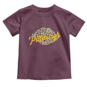 PFS Leopard Lips Toddler T Shirt Steel City Pride Woman Girl TS10 Maroon Print Your Wear