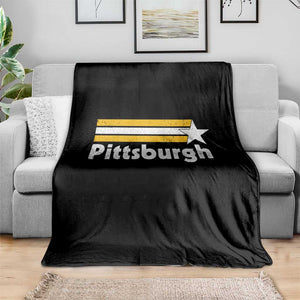 Retro PFS Throw Blanket Vintage Pennsylvania Stripes 70s 80s 90s TS10 Print Your Wear