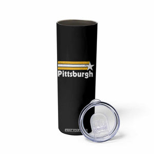Retro Pittsburgh Skinny Tumbler Vintage Pennsylvania Stripes 70s 80s 90s TS10 Print Your Wear