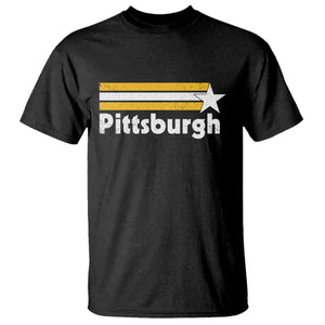 Retro Pittsburgh T Shirt Vintage Pennsylvania Stripes 70s 80s 90s TS10 Black Print Your Wear
