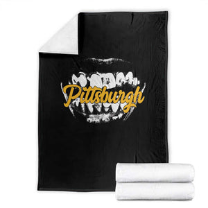 PFS Game Day Throw Blanket Streetwear Steel City Pride TS10 Black Print Your Wear
