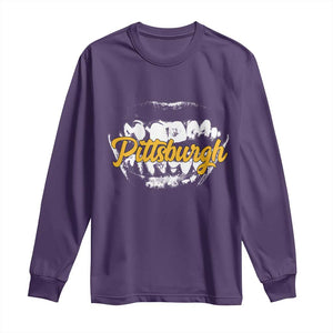 Pittsburgh Long Sleeve Shirt Streetwear Steel City Pride TS10 Purple Print Your Wear