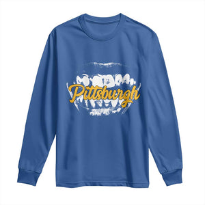 Pittsburgh Long Sleeve Shirt Streetwear Steel City Pride TS10 Royal Blue Print Your Wear