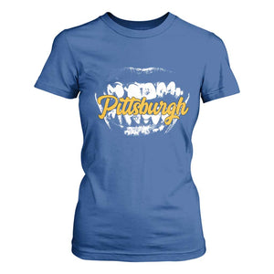PFS Game Day T Shirt For Women Streetwear Steel City Pride TS10 Royal Blue Print Your Wear