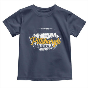PFS Game Day Toddler T Shirt Streetwear Steel City Pride TS10 Navy Print Your Wear