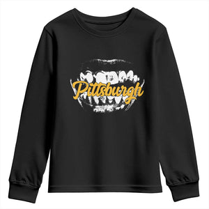 Pittsburgh Youth Sweatshirt Streetwear Steel City Pride TS10 Black Print Your Wear