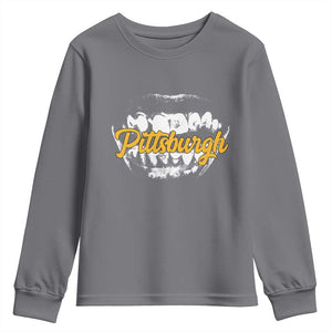 Pittsburgh Youth Sweatshirt Streetwear Steel City Pride TS10 Charcoal Print Your Wear