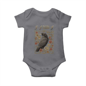 Funny F Caw F Crow Baby Onesie Vintage Bird Saying Adult Humor Gothic Tarot Card TS10 Charcoal Print Your Wear