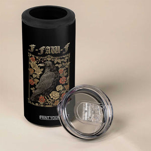 Funny F Caw F Crow 4 in 1 Can Cooler Tumbler Vintage Bird Saying Adult Humor Gothic Tarot Card TS10 Print Your Wear
