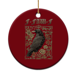 Funny F Caw F Crow Ceramic Ornament Vintage Bird Saying Adult Humor Gothic Tarot Card TS10 1pc Red Print Your Wear