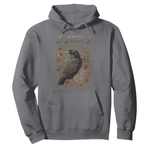 Funny F Caw F Crow Hoodie Vintage Bird Saying Adult Humor Gothic Tarot Card TS10 Charcoal Print Your Wear
