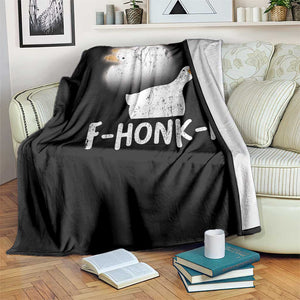 Silly Goose Meme Throw Blanket Retro F-Honk-F Funny Farm Animal TS10 Print Your Wear
